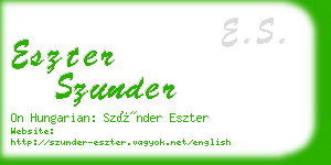eszter szunder business card